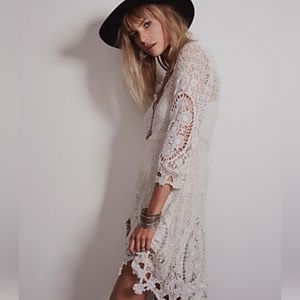 Free People Mi Amore Crochet Lace Dress